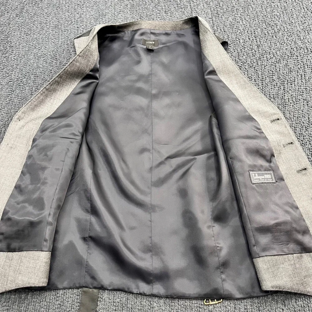 J.Crew Ludlow Suit Vest Grey Herringbone Tollegno 1900 Italian Wool Waistcoat M